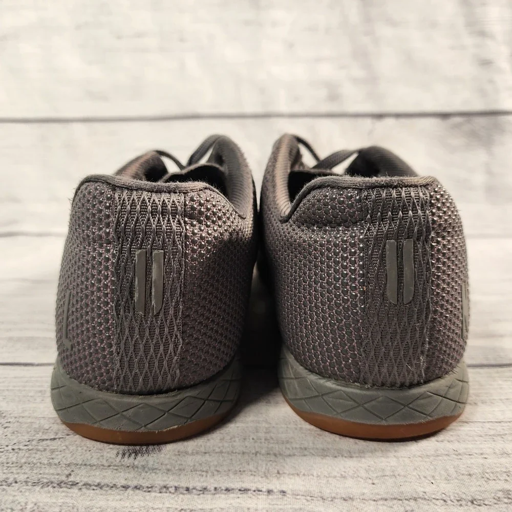 NOBULL SuperFabric Trainer Grey Gum Sole Womens 8.5 Mens 7 Cross Training Shoes